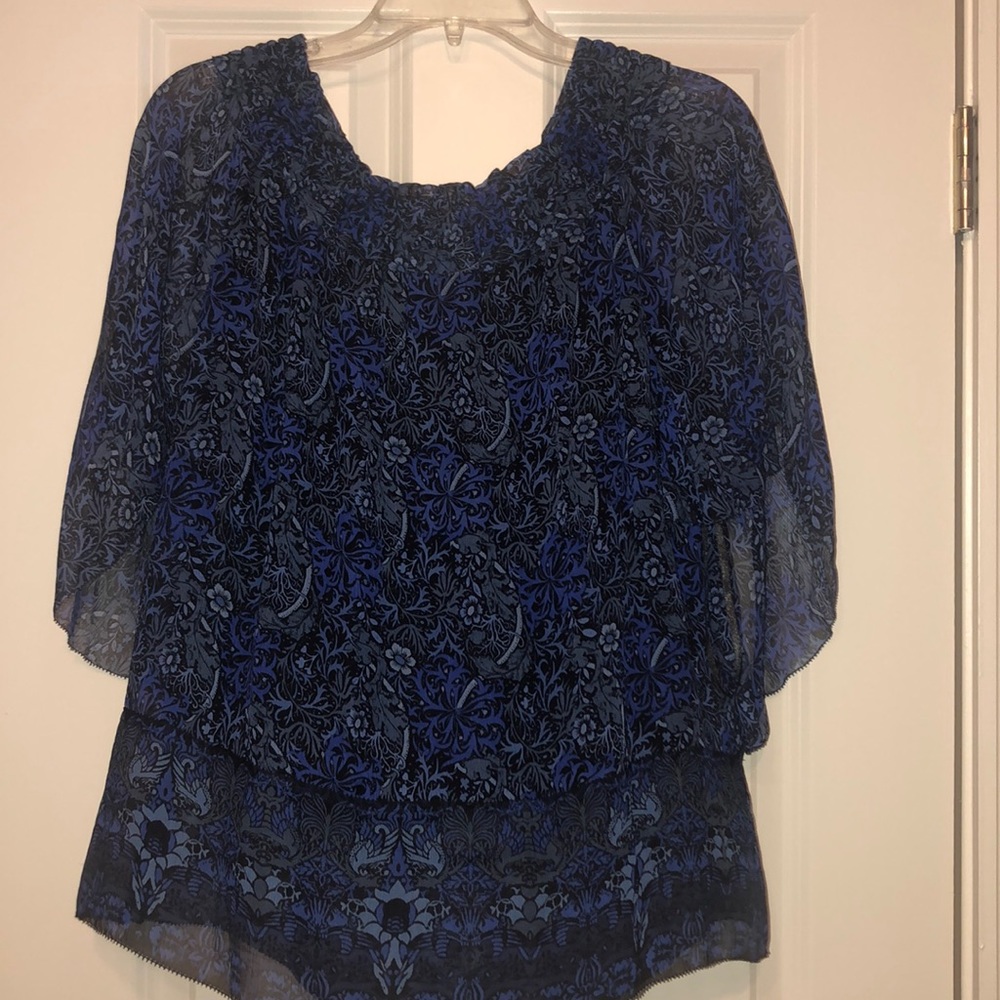Super Cute Blue and Black top